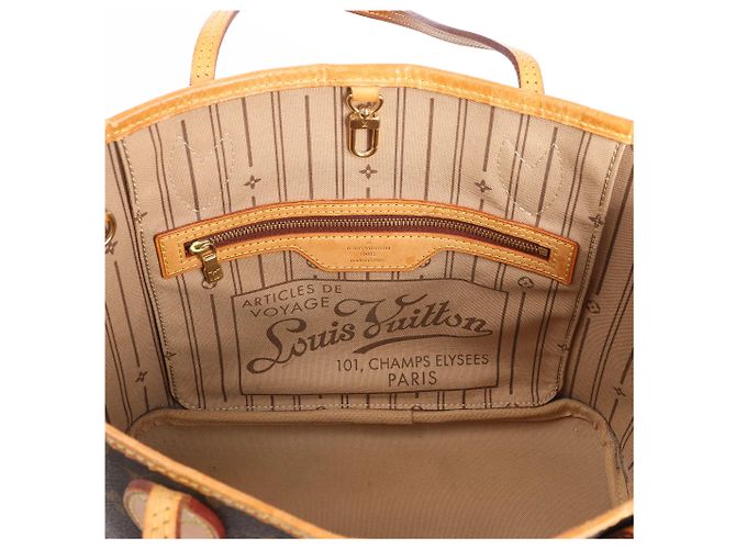 Borsa a tracolla Louis Vuitton Neverfull PM Monogram Canvas Marrone M40155 - vista 11