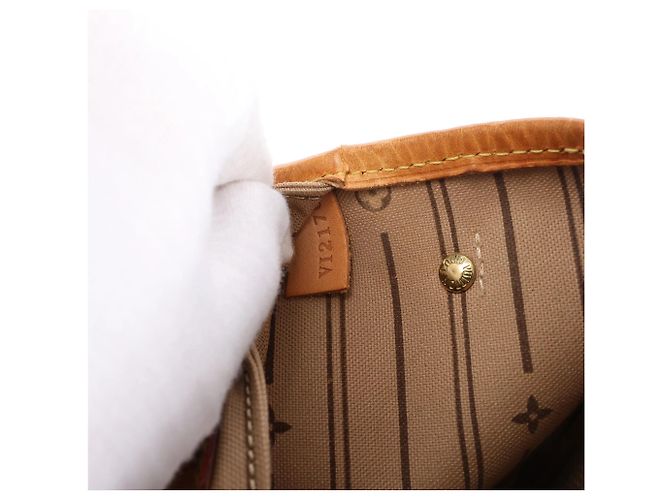 Borsa a tracolla Louis Vuitton Neverfull PM Monogram Canvas Marrone M40155 - vista 12