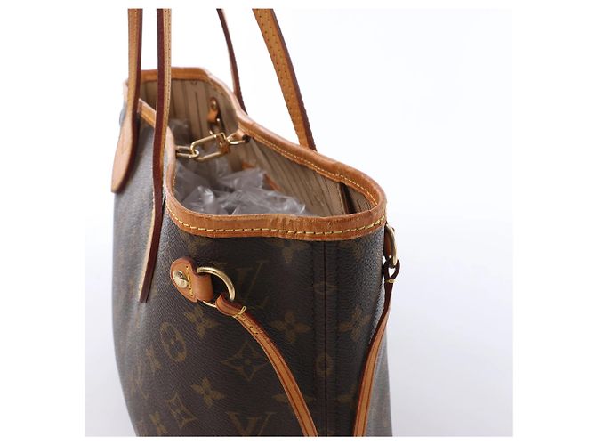 Borsa a tracolla Louis Vuitton Neverfull PM Monogram Canvas Marrone M40155 - vista 5