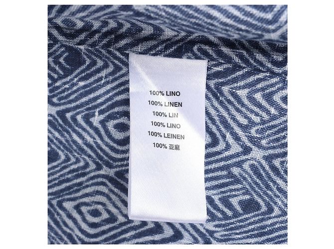 Autre Marque CC Collection Corneliani Dark Blue Patterned Shirt, Size 40 IT - view 14