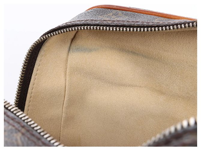 Borsa Louis Vuitton Manhattan PM Monogram Canvas Marrone M40026 Beige - vista 11
