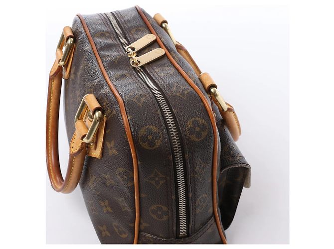 Borsa Louis Vuitton Manhattan PM Monogram Canvas Marrone M40026 Beige - vista 5