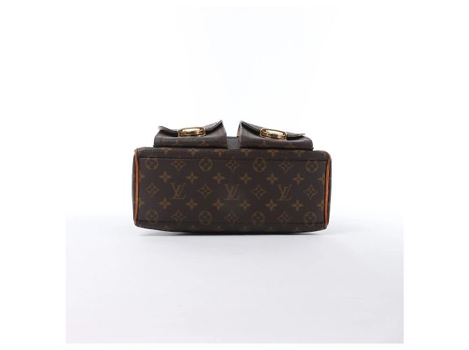 Borsa Louis Vuitton Manhattan PM Monogram Canvas Marrone M40026 Beige - vista 7