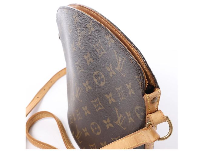 Borsa a tracolla Louis Vuitton Drouot in tela Monogram marrone M51290 - vista 3