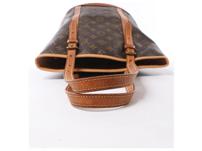 Borsa a tracolla Louis Vuitton Bucket GM Monogram Canvas Marrone M42236 Beige - vista 9