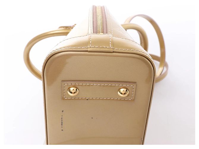 Borsa a mano 2Way Louis Vuitton Alma BB Monogram Vernis in Gold M91677 Marrone - vista 12