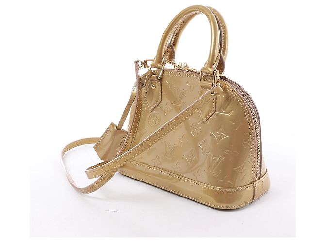 Borsa a mano 2Way Louis Vuitton Alma BB Monogram Vernis in Gold M91677 Marrone - vista 2