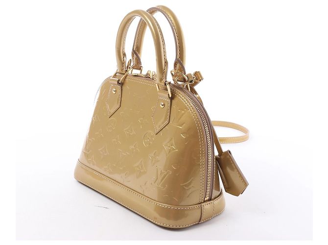 Borsa a mano 2Way Louis Vuitton Alma BB Monogram Vernis in Gold M91677 Marrone - vista 4