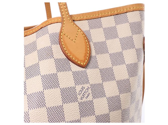 Borsa a spalla Louis Vuitton Neverfull GM Damier Azur Beige N51108 - vista 11