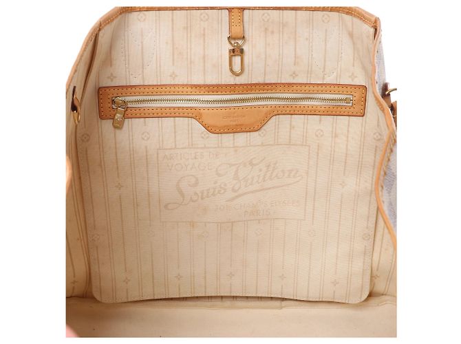 Borsa a spalla Louis Vuitton Neverfull GM Damier Azur Beige N51108 - vista 13