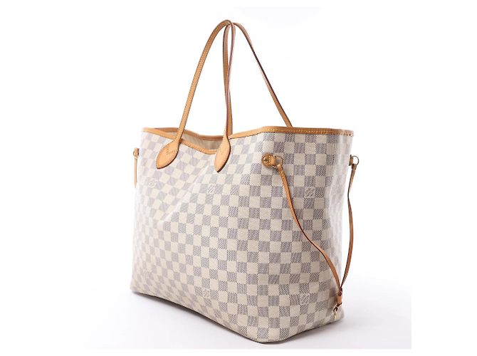 Borsa a spalla Louis Vuitton Neverfull GM Damier Azur Beige N51108 - vista 2