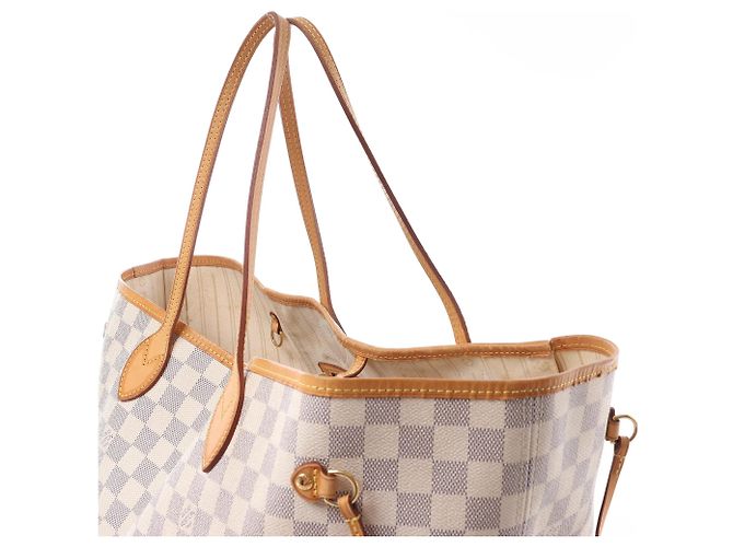 Borsa a spalla Louis Vuitton Neverfull GM Damier Azur Beige N51108 - vista 3