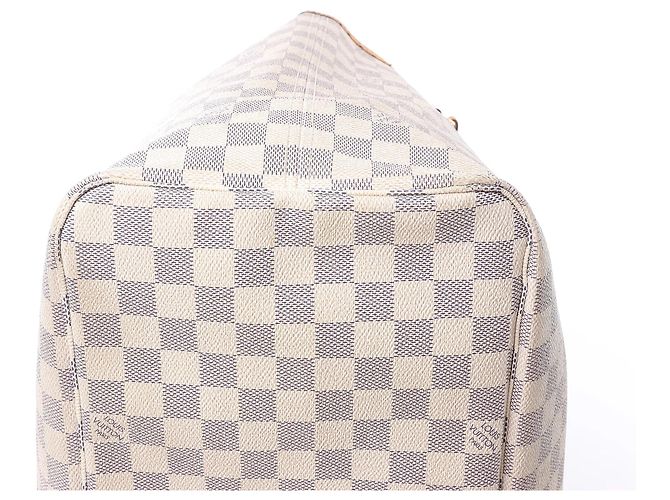 Borsa a spalla Louis Vuitton Neverfull GM Damier Azur Beige N51108 - vista 8