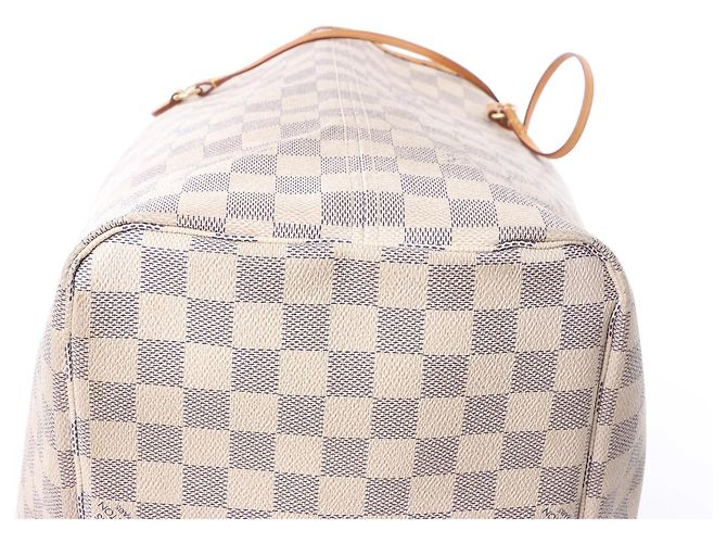 Borsa a spalla Louis Vuitton Neverfull GM Damier Azur Beige N51108 - vista 9