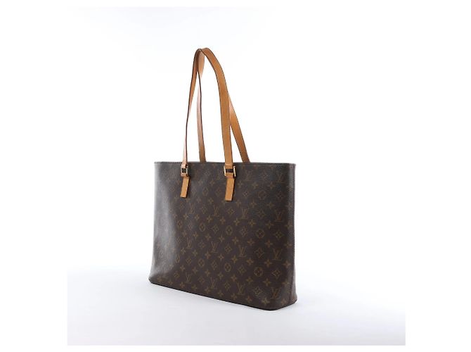 Borsa a tracolla Louis Vuitton Luco in tela Monogram marrone M51155 Beige - vista 3