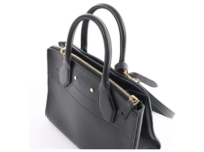Borsa 2Way Louis Vuitton City Steamer PM Taurillon Nero M53028 - vista 7
