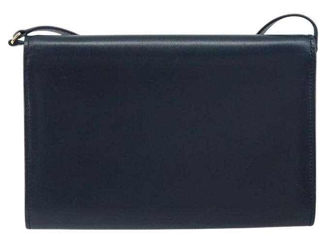 Gucci Vintage Interlocking G Flap Leather Small Blu navy - vista 2