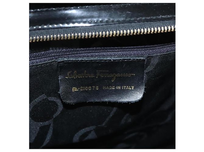 Salvatore Ferragamo Vala in pelle vernice Nero - vista 6