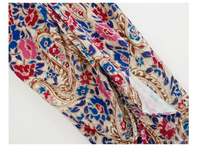 Saia drapeada estampada Breena Isabel Marant Rosa Vermelho Azul Multicor Bege - vista 3