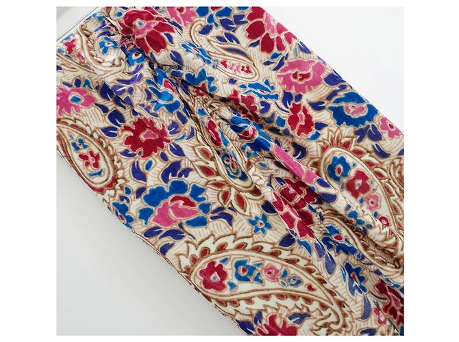 Saia drapeada estampada Breena Isabel Marant Rosa Vermelho Azul Multicor Bege - vista 5