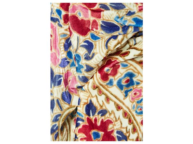 Saia drapeada estampada Breena Isabel Marant Rosa Vermelho Azul Multicor Bege - vista 6