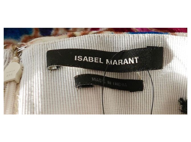 Saia drapeada estampada Breena Isabel Marant Rosa Vermelho Azul Multicor Bege - vista 8