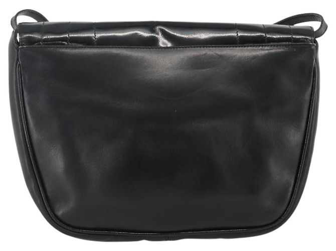 Salvatore Ferragamo Borsa a tracolla con patta in vernice Nero - vista 2