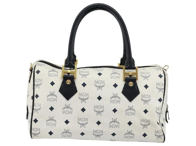 MCM Visetos logogramme Leather Blanco - vista 2