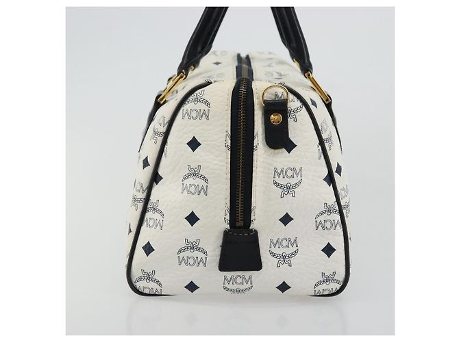 MCM Visetos logogramme Leather Blanco - vista 4