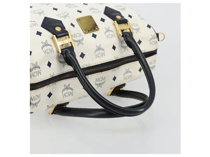 MCM Visetos logogramme Leather Blanco - vista 7