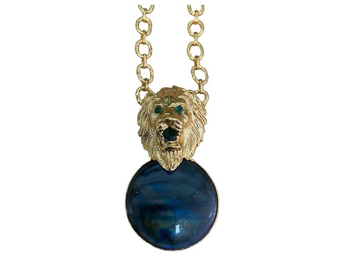 Autre Marque Dilip Jindal - Bijoux Couture - Collana Leone con pietre di Labradorite e Onice - vista 2