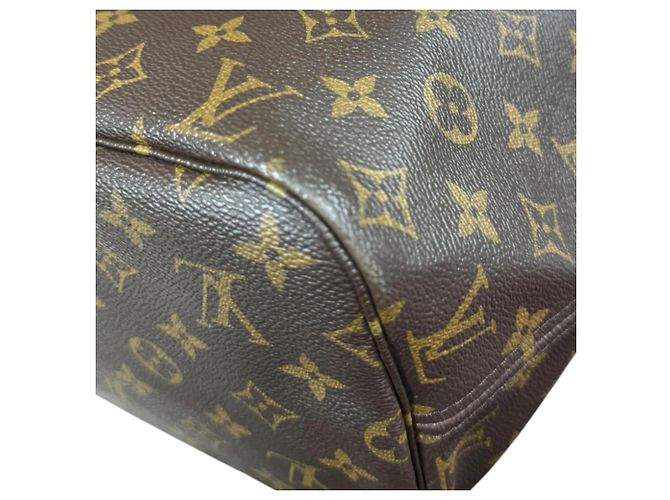 Borsa Tote Louis Vuitton Neverfull MM Monogram Marrone - vista 11