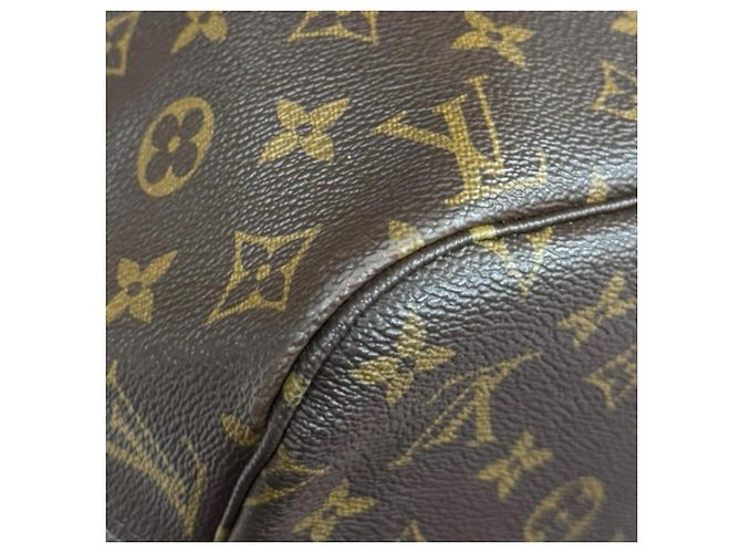 Borsa Tote Louis Vuitton Neverfull MM Monogram Marrone - vista 12