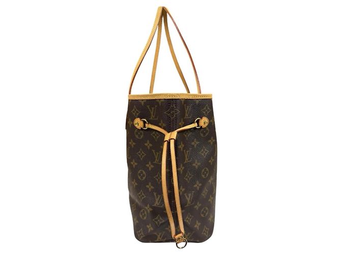 Borsa Tote Louis Vuitton Neverfull MM Monogram Marrone - vista 5