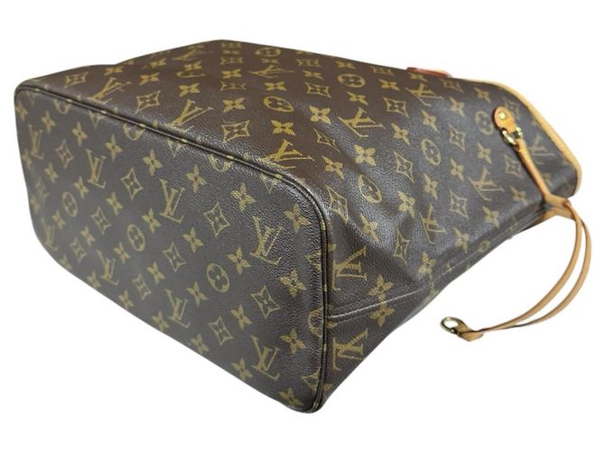 Borsa Tote Louis Vuitton Neverfull MM Monogram Marrone - vista 6