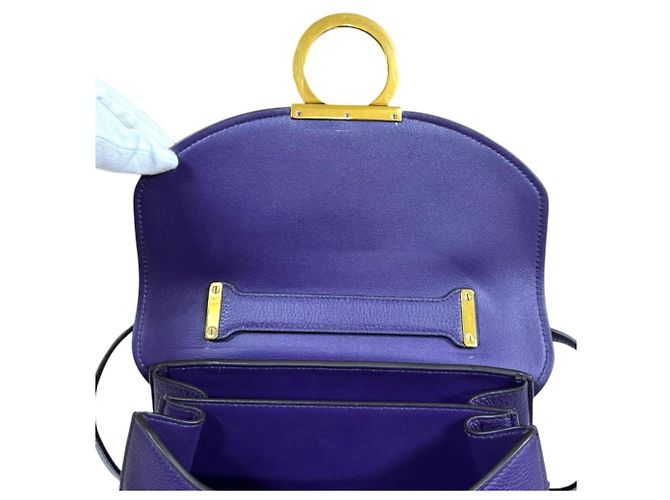 Borsa a tracolla Salvatore Ferragamo Margot Gancini Porpora - vista 11