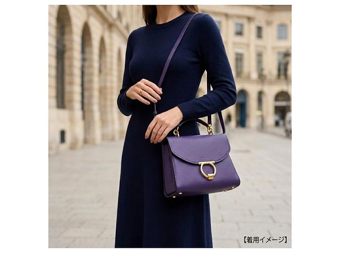Borsa a tracolla Salvatore Ferragamo Margot Gancini Porpora - vista 2