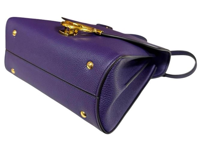 Borsa a tracolla Salvatore Ferragamo Margot Gancini Porpora - vista 6