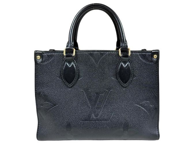 Borsa a spalla Louis Vuitton OnTheGo PM Monogram Empreinte Nero - vista 3