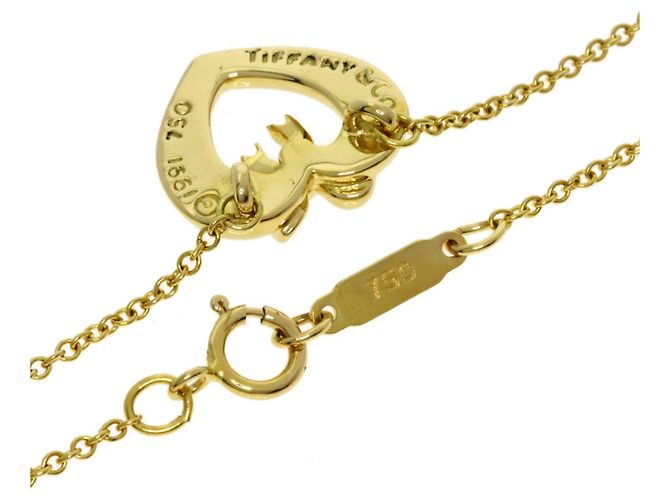 Collana Tiffany & Co. Heart Ribbon in oro giallo 18K - vista 2