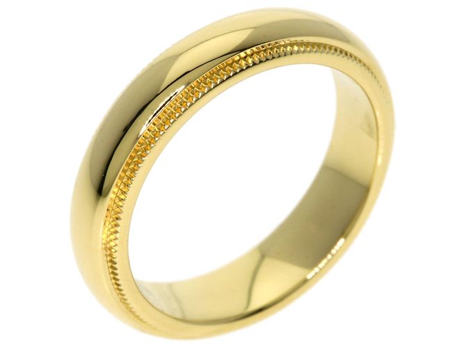 Anello Milgrain Tiffany & Co. in oro giallo 18K - vista 2