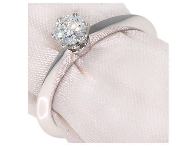 Tiffany & Co. Solitaire Diamond Knife Edge Band Ring - Ansicht 2
