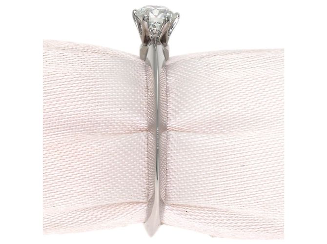 Tiffany & Co. Solitaire Diamond Knife Edge Band Ring - Ansicht 3