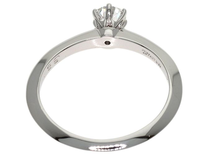 Tiffany & Co. Solitaire Diamond Knife Edge Band Ring - Ansicht 4