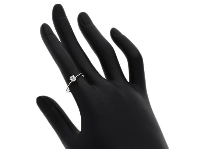 Tiffany & Co. Solitaire Diamond Knife Edge Band Ring - Ansicht 5