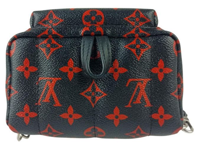 LOUIS VUITTON Zaino Palm Springs MINI M41457 Nero Rosso - vista 4