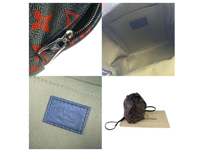 LOUIS VUITTON Zaino Palm Springs MINI M41457 Nero Rosso - vista 9