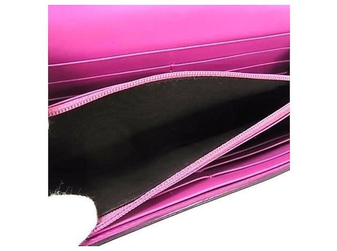 Cartera larga de cuero morado Gucci Púrpura - vista 5