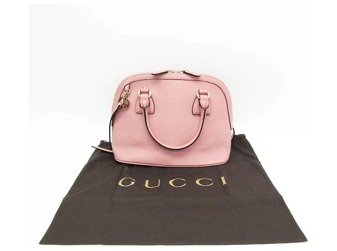 Borsa Gucci Convertible Dome in pelle Medium Rosa - vista 2
