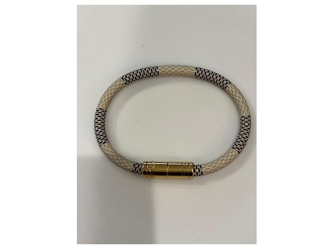 Bracciale Louis Vuitton Monogram Rope Beige D'oro Blu scuro - vista 3